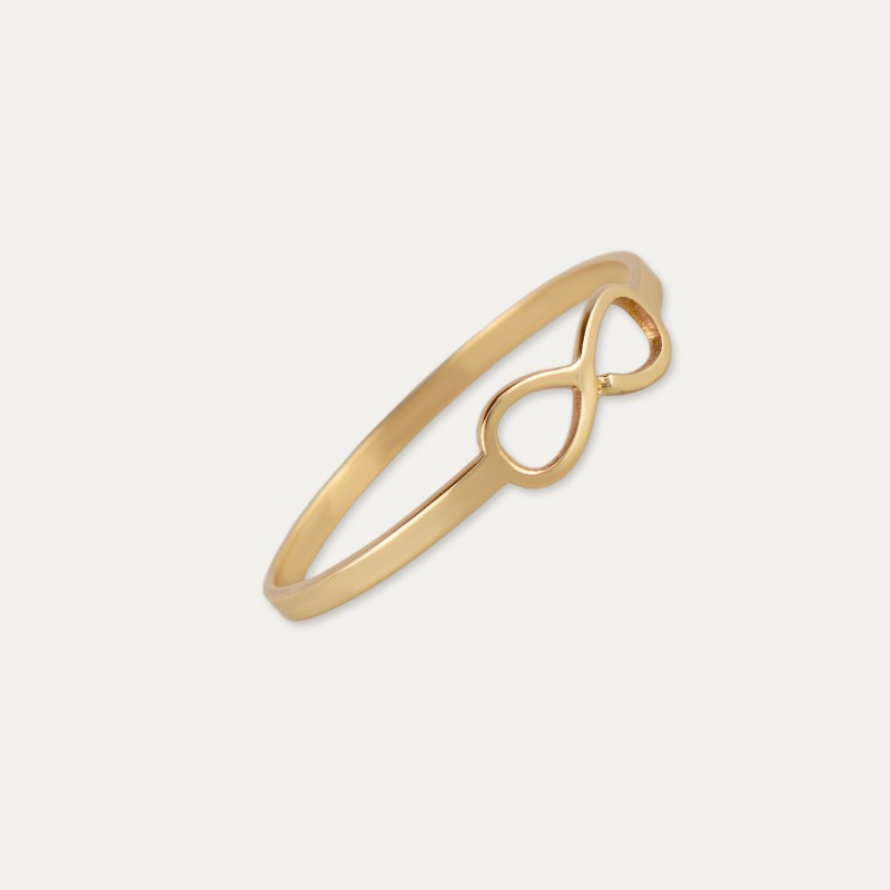 Anillo Oro 9k Infinito Brillo Boundless Perfil