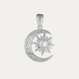 Colgante en Plata de Sol y Luna Sunset