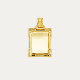 Chapa Rectangular Oro 9K Amadeus