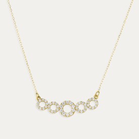 Collar Oro Círculos Circonitas Savi