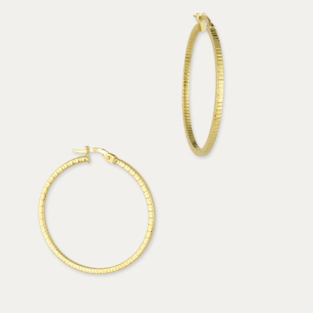 Pendientes Oro Aro Bambú Dunas