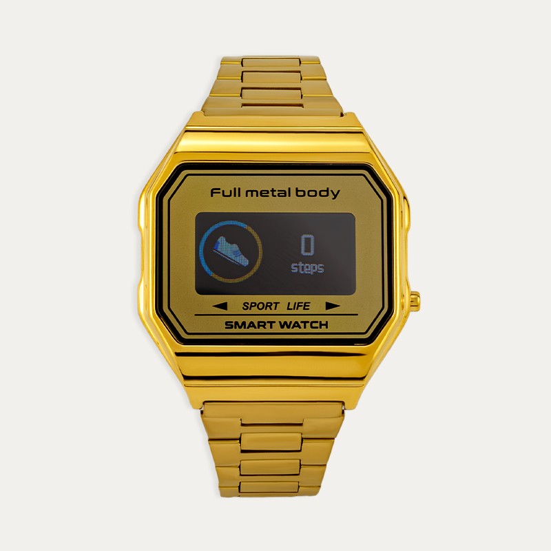Reloj Inteligente Acero Dorado Classic
