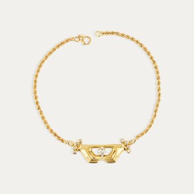 Pulsera Oro Dos Manos Circonitas Hands