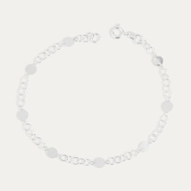 Pulsera Plata Discos Unión