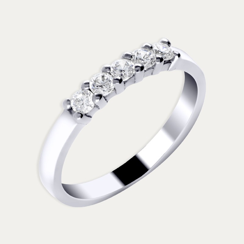 Cinquillo Oro Blanco Diamante Matty