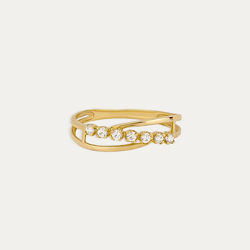Anillo Oro Circonitas Salardú