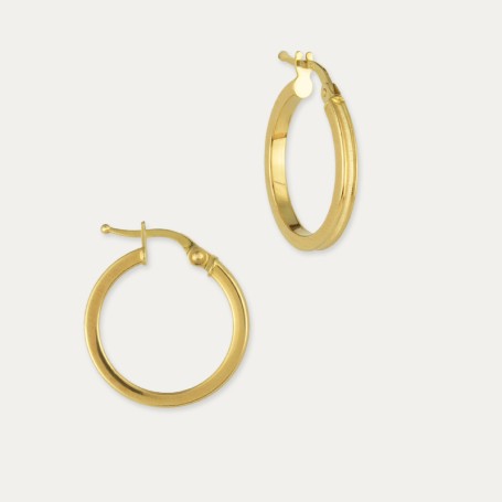 Pendiente Oro Aro Relieve Olp