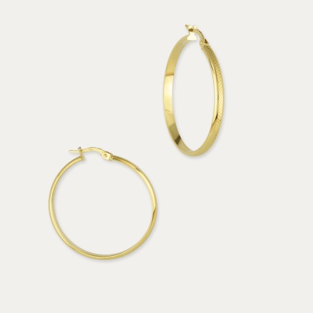 Pendientes Oro Aro Textura Lauri