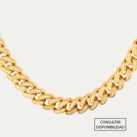 Cadena Oro Circonitas Eslabón Barbado Ivette