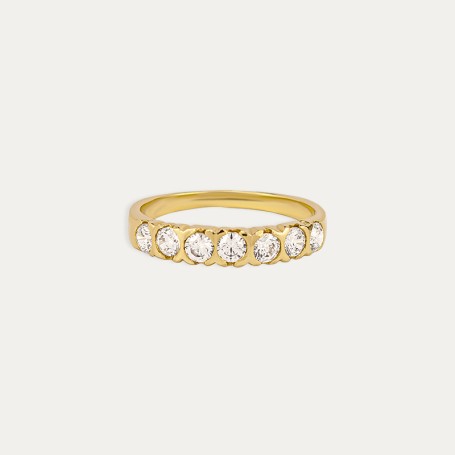 Anillo Oro Circonitas Gold Ice
