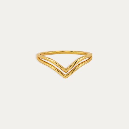 Anillo Oro Double Peak