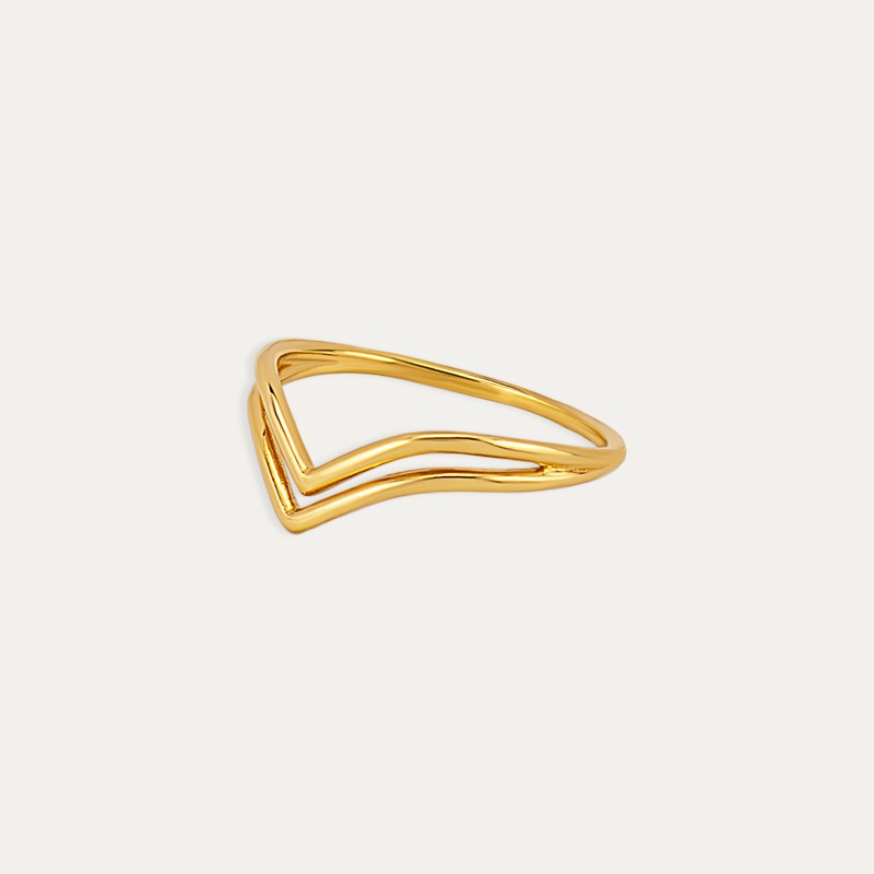 Anillo Oro Double Peak