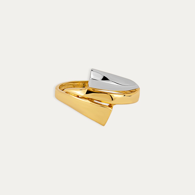 Anillo Oro Bicolor Wide Braid