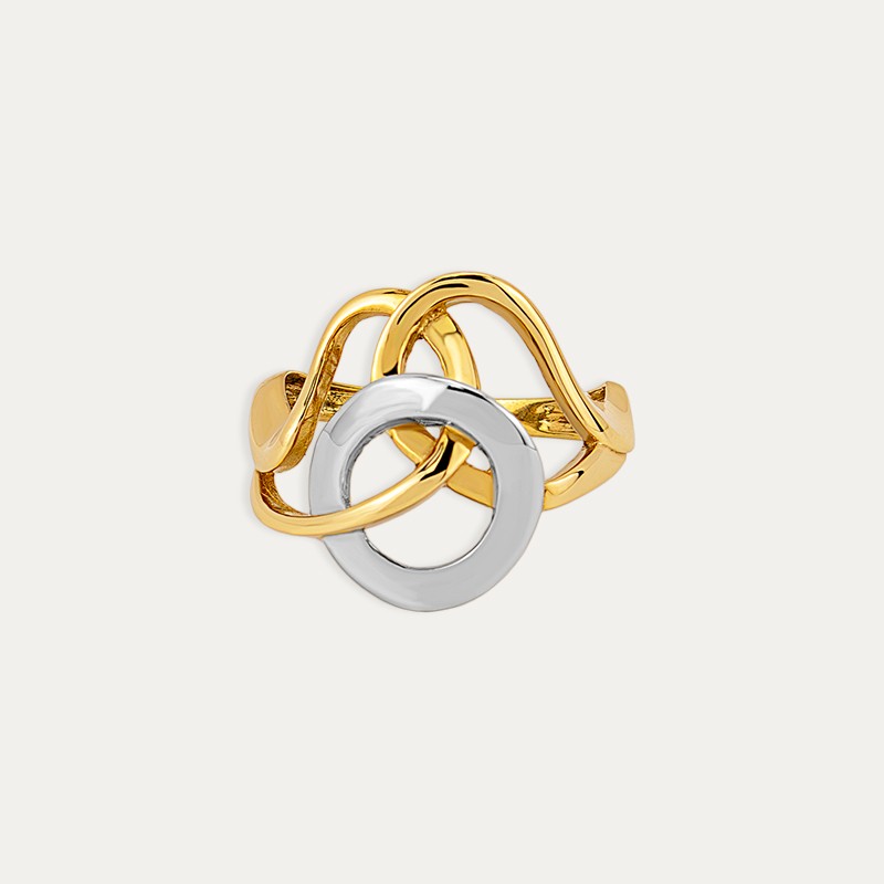 Anillo Oro Bicolor Raffia
