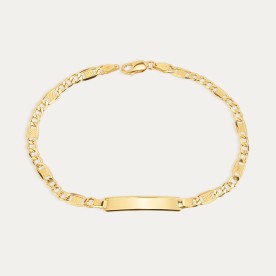 Pulsera Oro Chapa Brillo Mate Macius