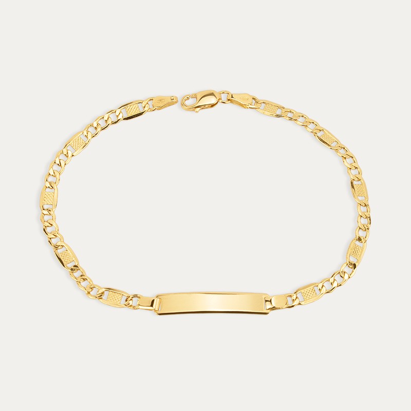 Pulsera Oro Chapa Brillo Mate Macius