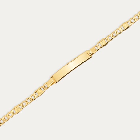 Pulsera Oro Chapa Brillo Mate Macius Zoom