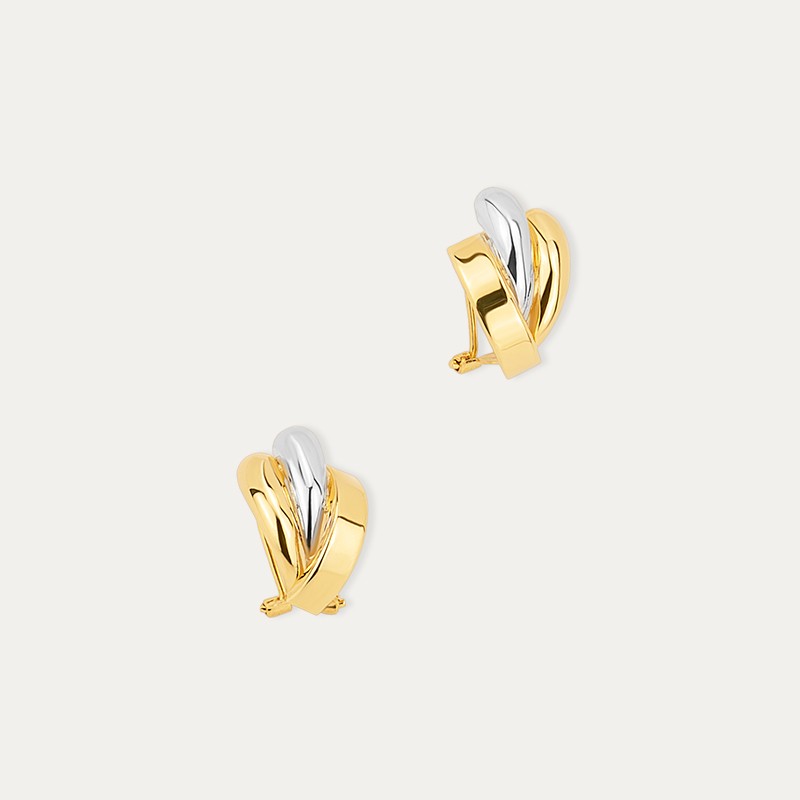 Pendientes Oro Bicolor Omega Estoril