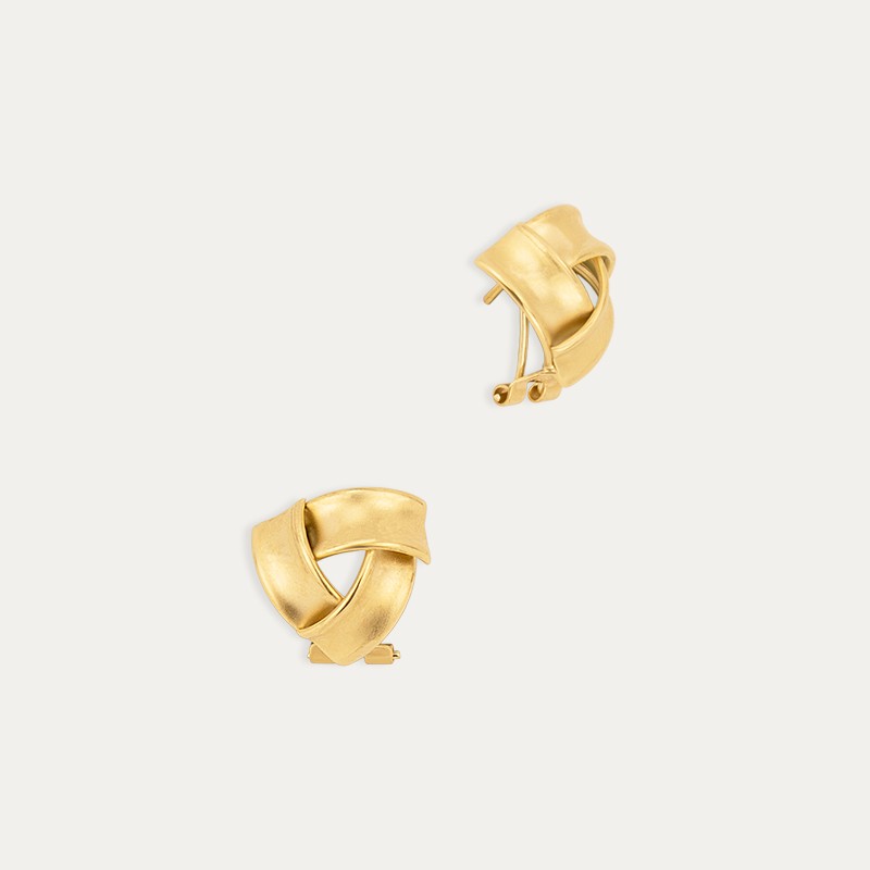 Pendientes Oro Mate Omega Marteleira