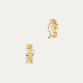 Pendientes Oro Bicolor Omega Godim