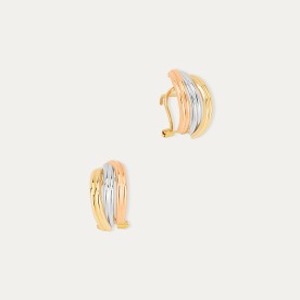 Pendientes Oro Tricolor Omega Corgo