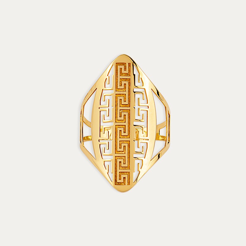 Anillo Lanzadera Oro Greca Lagoa