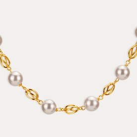 Collar Oro Perlas Lyra