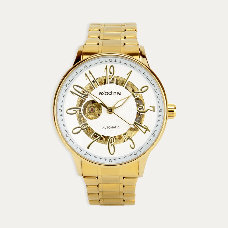 Reloj Automático Acero Dorado Aurium