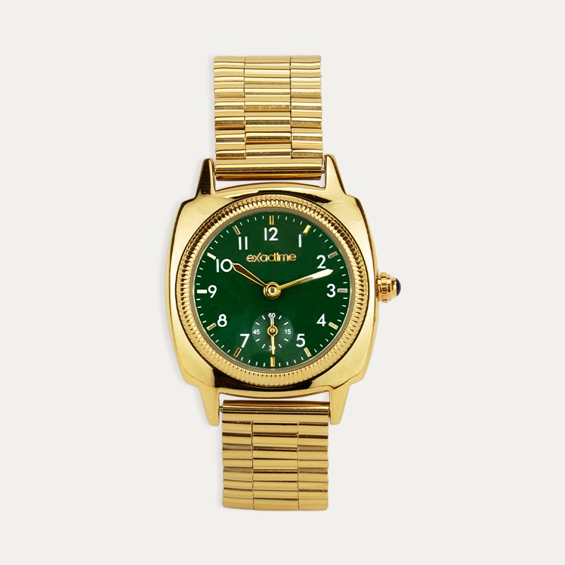 Reloj de Mujer en Acero Dorado con Esfera Verde Tailor