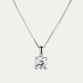 Colgante Oro Blanco Brillante Lustra