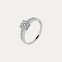 Anillo Oro Blanco Brillantes Circular Lustra
