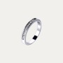 Anillo Oro Blanco Brillantes Carril Lustra