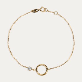 Pulsera Oro Círculo Circonita Monckler