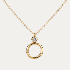 Gargantilla Oro Círculo Circonita Monckler