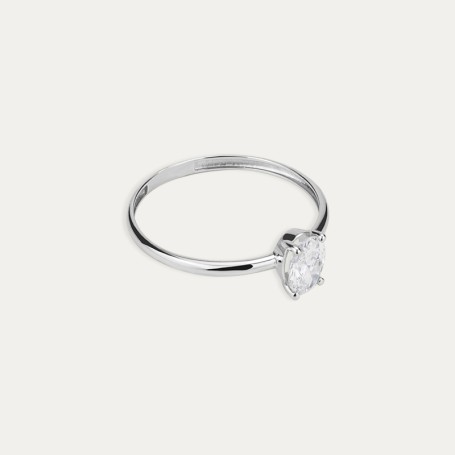 Anillo Oro Blanco Diamante Promise