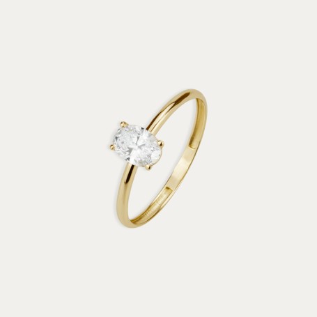 Anillo Oro Amarillo Diamante Promise