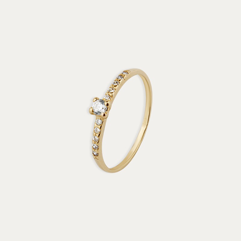 Anillo Oro Circonitas AUra