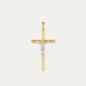 Colgante Cruz Oro Bicolor Cristo Umag