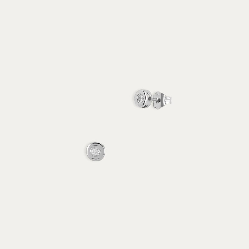 Pendientes Oro Blanco Diamantes Evie