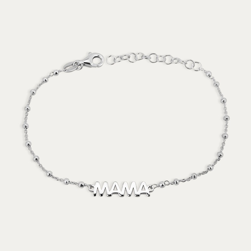 Pulsera Plata Bolas Mamá Delhi