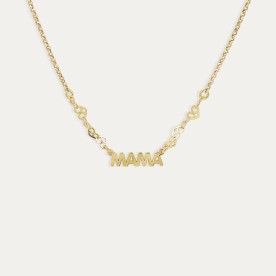 Collar Plata Dorada Corazones Mamá Delhi