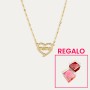 Collar Plata Dorada Corazón Mamá Regalo Caja Rosa