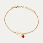 Pulsera Plata Dorada Corazón Mamá Infinito