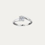 Solitario Oro 9k Blanco Circonita Lory