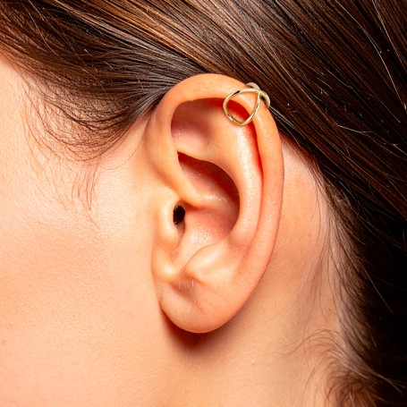 Pendiente Doble Ear Cuff Oro 9k Sunset