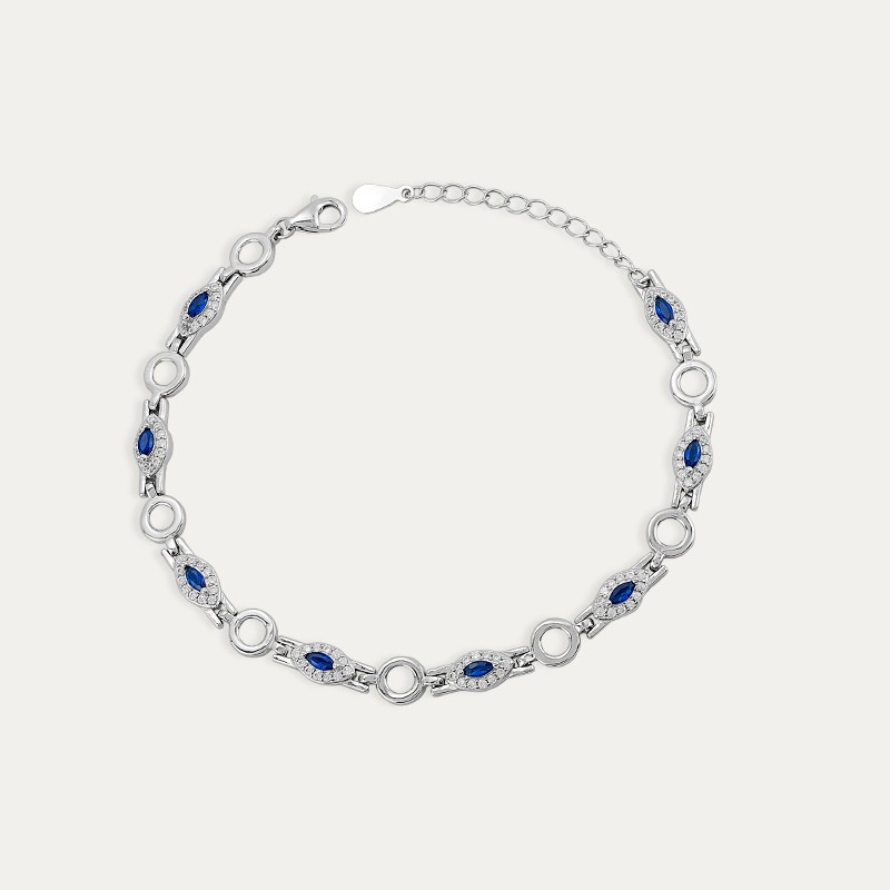 Pulsera Plata Piedras Lucca