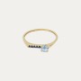 Anillo Oro 9k Piedra Color Zafiro Ola Dolce Vita
