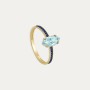 Anillo Oro 9k Piedra Color Zafiro Mar Dolce Vita