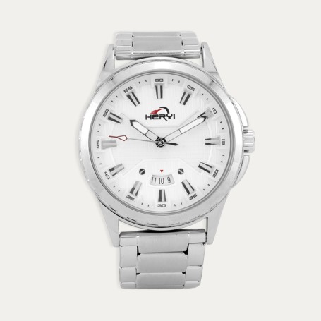 Reloj Acero Caballero Esfera Blanca Heryi