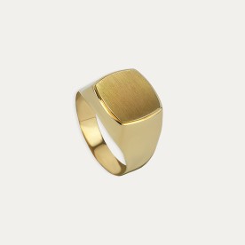 Sello Oro 18k Cuadrado Liso Morrison